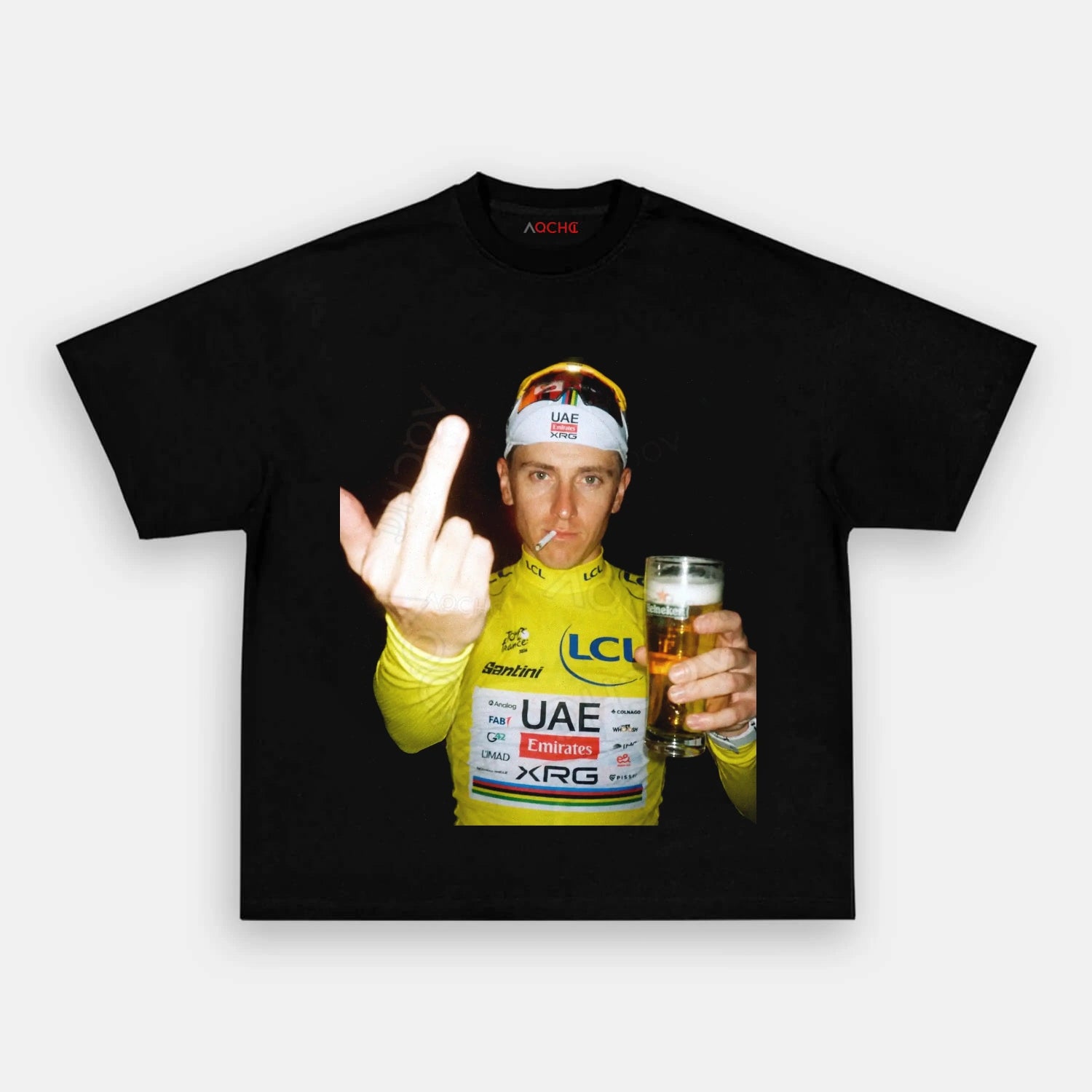 Tadej Pogačar Yellow Jersey Tee 1 - AQCHIC