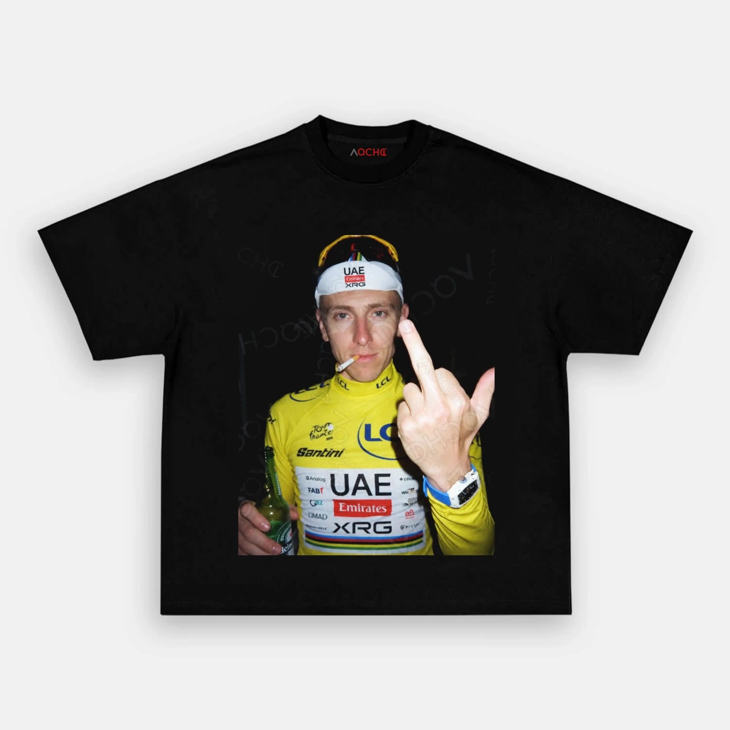 Tadej Pogačar Yellow Jersey Tee 2 - AQCHIC
