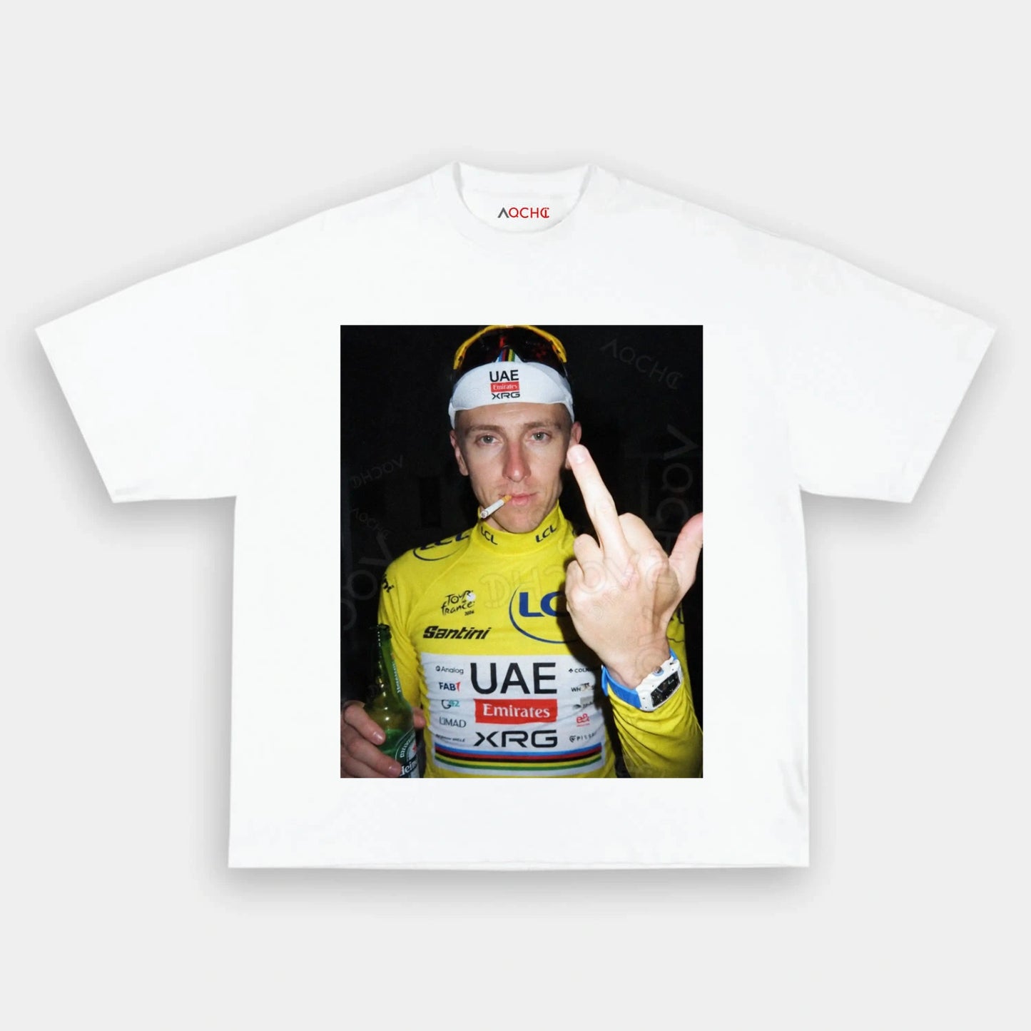 Tadej Pogačar Yellow Jersey Tee 2 - AQCHIC