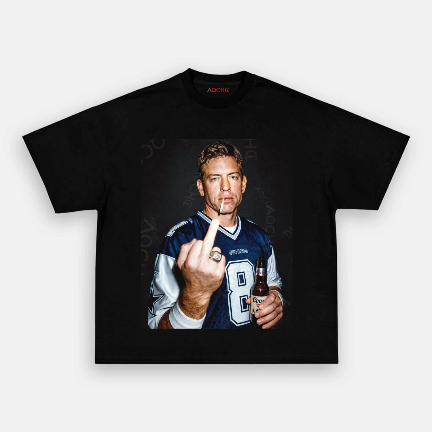 Troy Aikman Football TEE  - AQCHIC