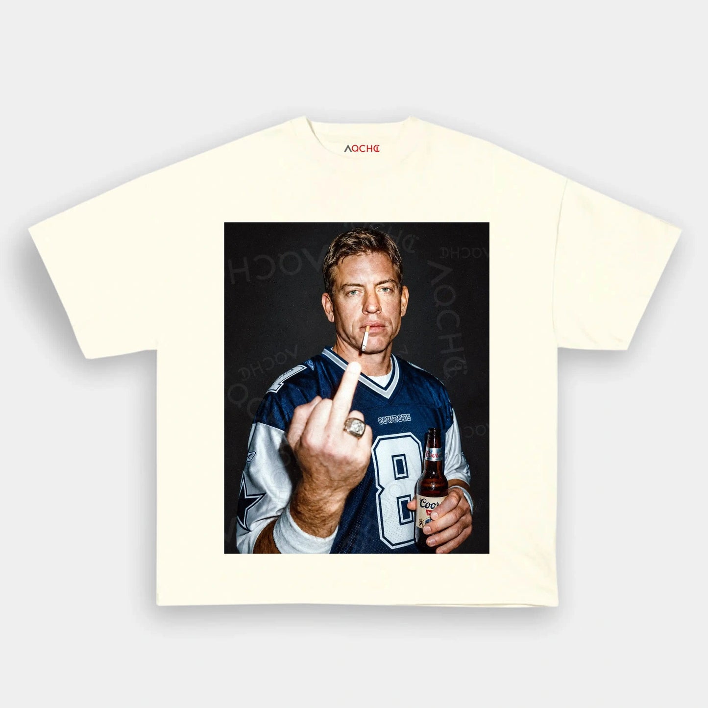 Troy Aikman Football TEE  - AQCHIC
