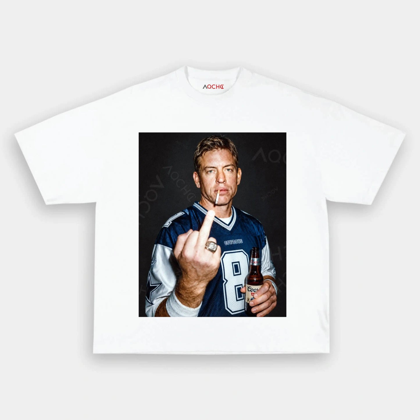 Troy Aikman Football TEE  - AQCHIC
